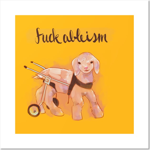 Fuck Ableism Wall Art by Nerdybrownkid